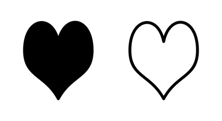 Love icon symbol for apps and websites. Heart sign and symbol. Like icon vector.