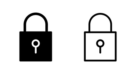 Lock icon symbol for apps and websites. Padlock sign and symbol. Encryption icon. Security symbol