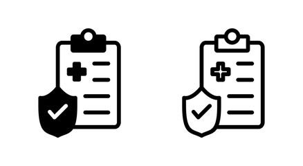 Medical insurance icon symbol for apps and websites. health insurance sign and symbol