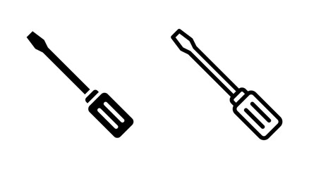 Screwdriver icon symbol for apps and websites. tools sign and symbol