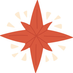 Geometric Star with Radiating Shapes