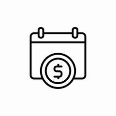 calendar salary day icon sign vector