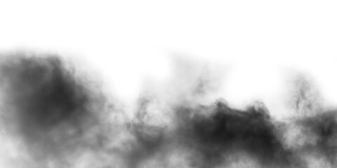 dark fog or smoke effect isolated on transparent white background. Steam explosion special effect. Effective texture of steam, fog, smoke png. Design elements