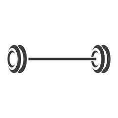 simple barbell logo vector icon