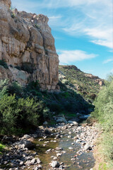 Queen Creek flows through the Boyce Thompson Arboretum - Superior Arizona