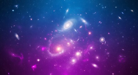 Cosmic Symphony - A Celestial Tapestry of Galaxies and Stars.