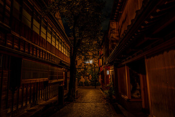 金沢・主計町茶屋街の夜