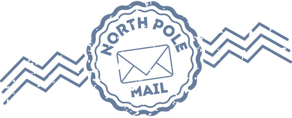 North Pole Mail Postage Stamp