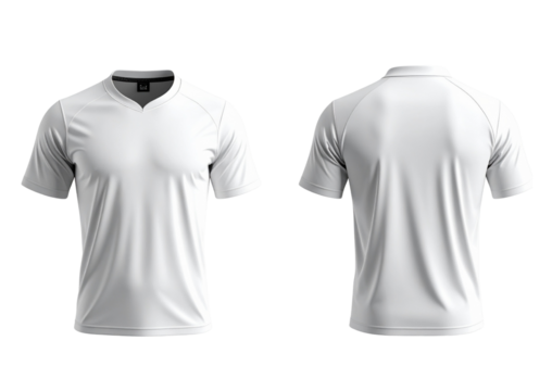 White T-Shirt Mockup Front and Back Views for Customizable Designs