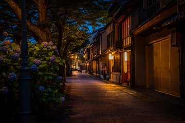 金沢・主計町茶屋街の夜景