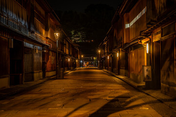 金沢・ひがし茶屋街の夜景