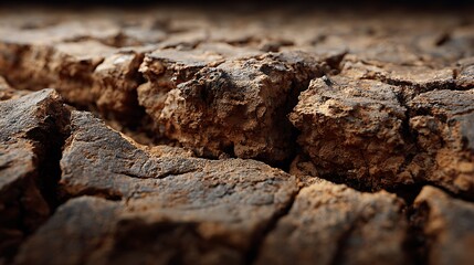 Cracked Dry Soil Showing Drought Conditions and Arid Land Texture