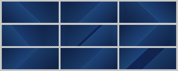 Dark blue abstract vector background with bright and elegant glowing circle lines stacked together, 3D cover of business presentation banner or night party. modern