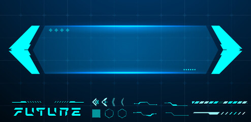 Simple technology box or futuristic callout title. Vector illustration © Khalim Taufiqi