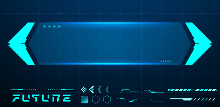 Simple technology box or futuristic callout title. Vector illustration