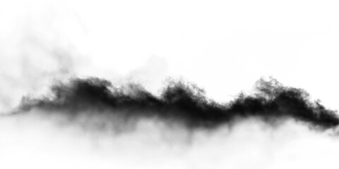 dark fog or smoke effect isolated on transparent white background. Steam explosion special effect. Effective texture of steam, fog, smoke png. Design elements