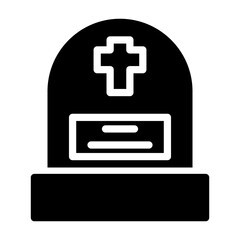 Obraz premium cemetery Solid icon