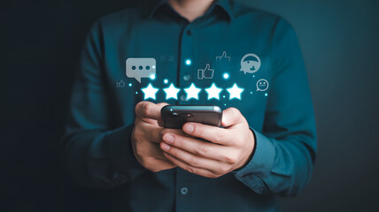 Boosting reputation with five star rating, user experience and online feedback
