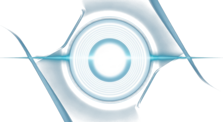 Bright white neon flare with subtle cyan edges, glowing pulse lines, minimalistic sci-fi studio lighting, cold futuristic reflections, smooth geometric contours, high-contrast photography lighting