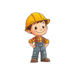 foreman hand drawn vector illustration