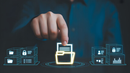 Digital data management ensures robust security with organized file structure.