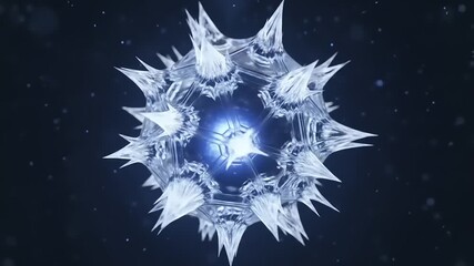 Abstract digital art of a glowing crystal sphere in space. - Powered by Adobe