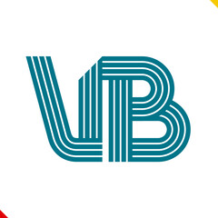 Parallel line monogram initial logo, combination of letter V and B. Idea and inspiration for branding, company and corporation name abbreviation. personal and commercial purpose.