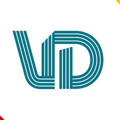 Parallel line monogram initial logo, combination of letter V and D. Idea and inspiration for branding, company and corporation name abbreviation. personal and commercial purpose.