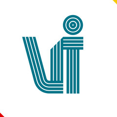 Parallel line monogram initial logo, combination of letter V and I. Idea and inspiration for branding, company and corporation name abbreviation. personal and commercial purpose.