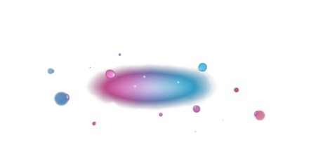 Soft pink and blue holographic light on a dark black background, diffused neon glow, 