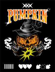 happy halloween poster design vector