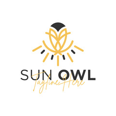 owl ray illustration logo