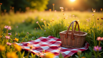 Golden Hour Picnic Dreams: Idyllic Summer Leisure