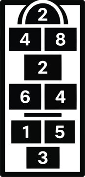 Abstract number grid design graphic illustration element math concept numbers rows columns vector