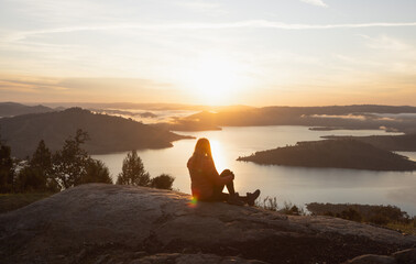 Morning meditations hills and lake views