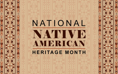 Happy Native American Day. Native American Heritage Month background. Native American Day is a holiday in the U.S. states of California and Nevada, South Dakota, Tennessee in September and October.