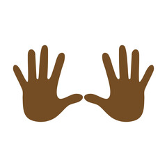Hand icon with chocolate color