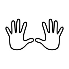 Hand icon with white color
