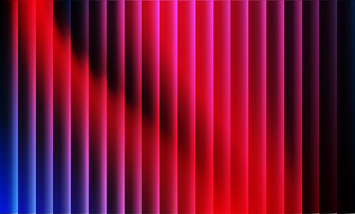 Vivid red and magenta glass gradient with vertical luminous stripes and smooth glow for futuristic abstract background