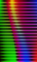 Vibrant multicolor glass gradient with luminous stripes and smooth reflection for modern abstract design