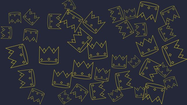 king crowd background pattern animation