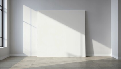 Fototapeta premium Contemporary concrete interior with empty billboard