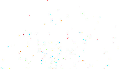 Party Celebration Confetti Transparent Overlay. Colorful Confetti Falling Isolated PNG. Multicolor Confetti Transparent Background. bright confetti isolated on transparent bg