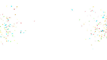 Party Celebration Confetti Transparent Overlay. Colorful Confetti Falling Isolated PNG. Multicolor Confetti Transparent Background. bright confetti isolated on transparent bg
