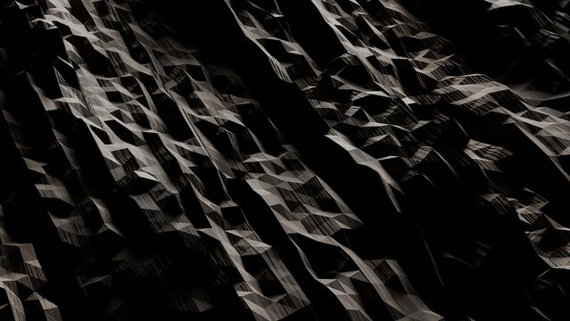 Abstract flowing dark shapes creating a mysterious textured pattern with layered depth
