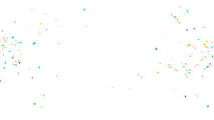Party Celebration Confetti Transparent Overlay. Colorful Confetti Falling Isolated PNG. Multicolor Confetti Transparent Background. bright confetti isolated on transparent bg