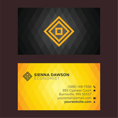 Black And Yellow Business Card Design