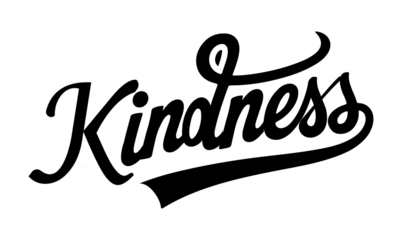 Kindness – Hand Lettering Typography T-Shirt Design Text black on White Background