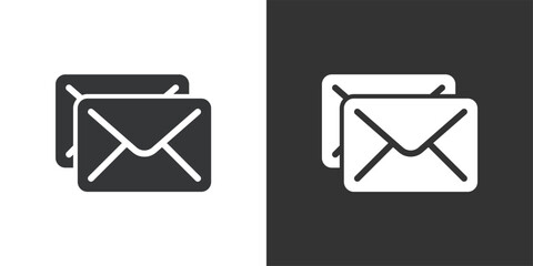 Message icon. Solid glyph series icon