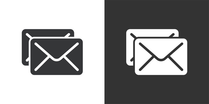 Message icon. Solid glyph series icon